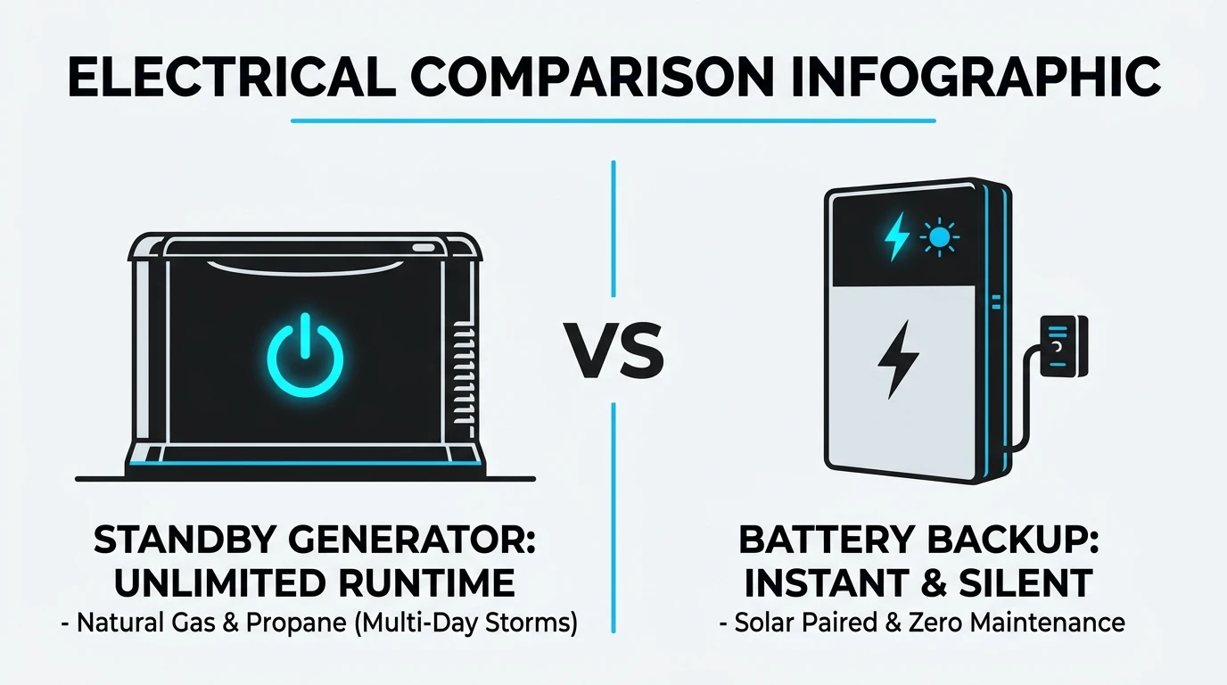 Generators vs. Battery Backup