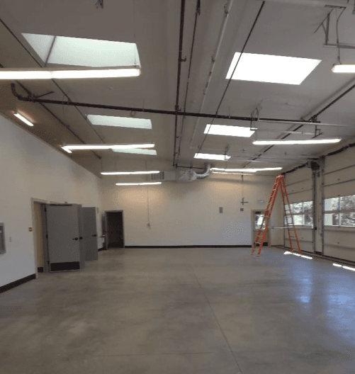 Apparatus Bay Multi-Row Commercial Lighting