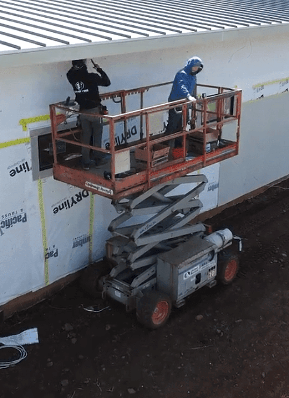 Aerial Exterior Siding Wiring